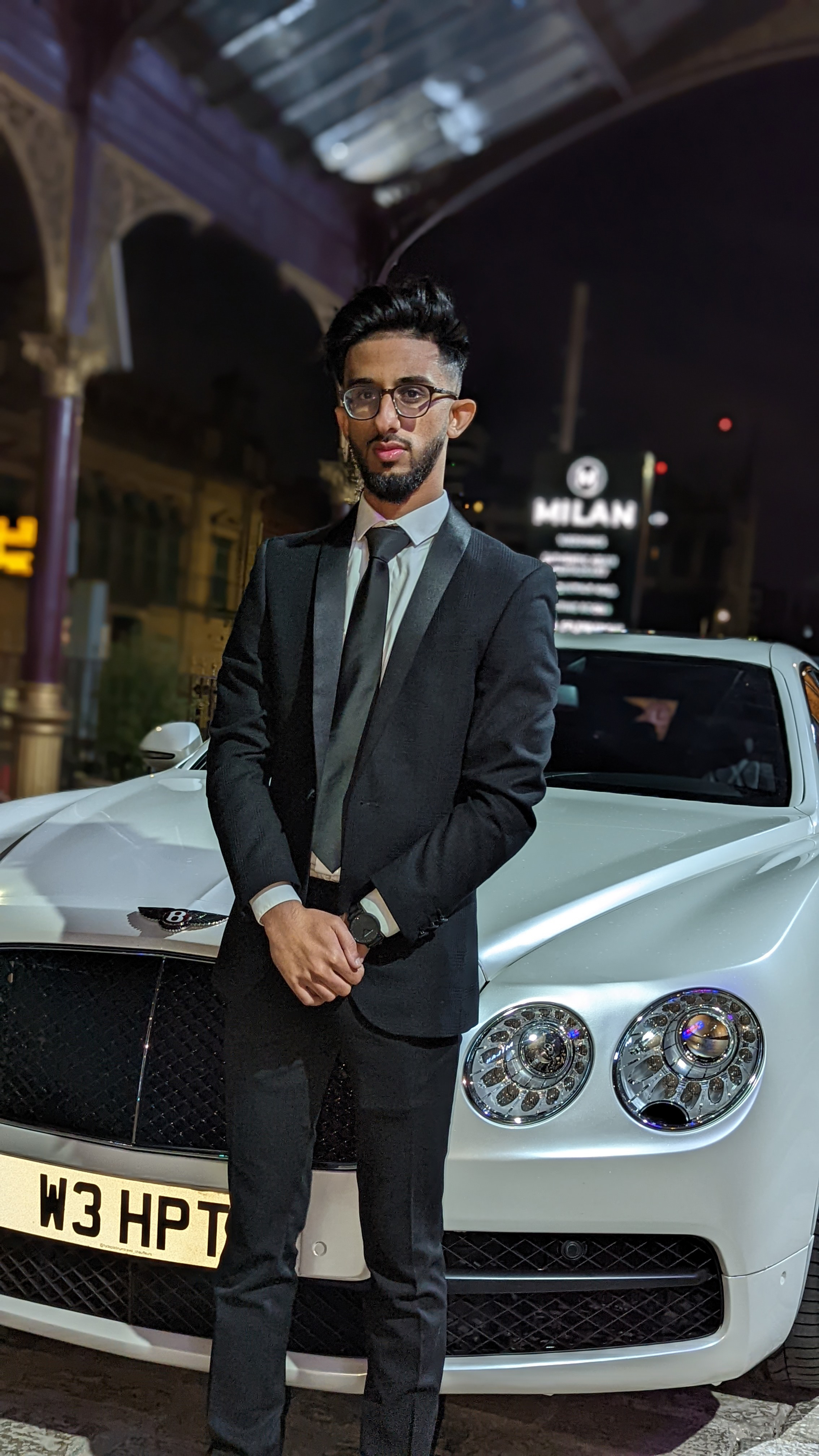me in front of a car